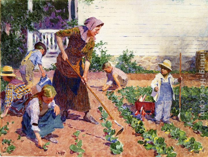 In the Garden painting - Edward Potthast In the Garden art painting